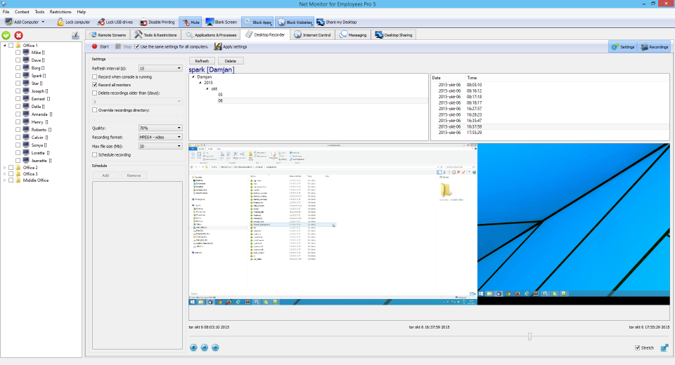 screenshot of Advanced Net Monitor